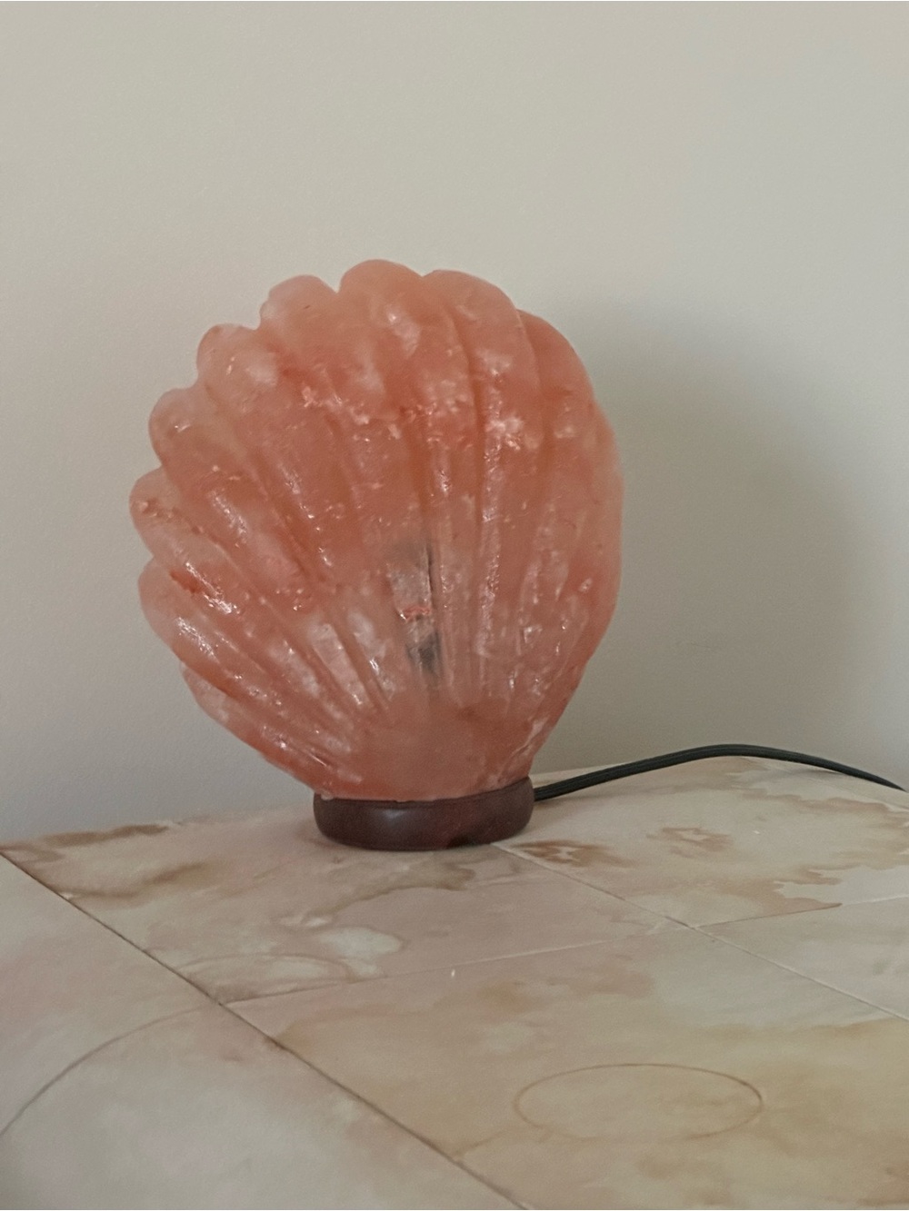 Natural Pink Himalayan Salt Shell Lamp - Home Art